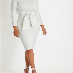 ALL WHITE DRESS CURVE SIZE